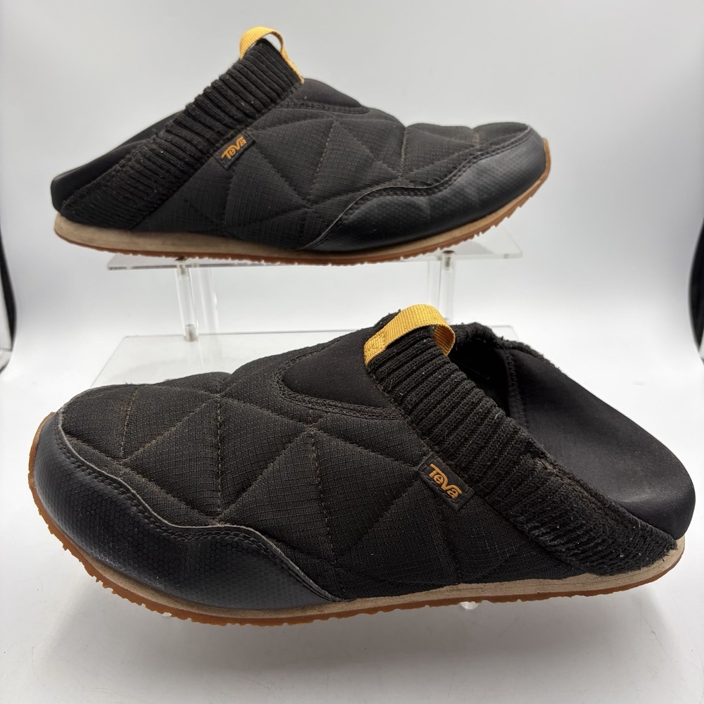 Teva ReEmber Slip-On Shoes Men 12 Black Quilted Camping Mules Sneakers 1125471